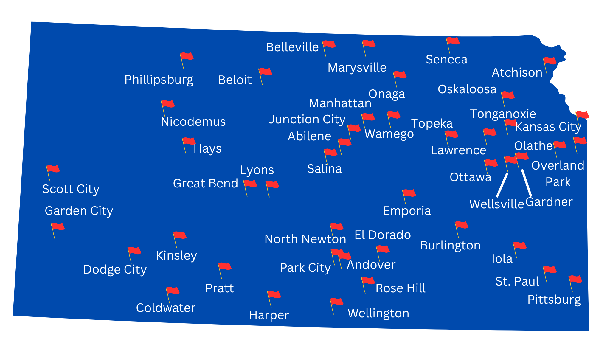 Declaration 1776 map